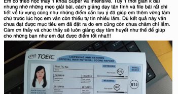 Chúc mừng Thu Nga – Đạt 815 điểm chỉ sau 1 khóa Super và Intensive