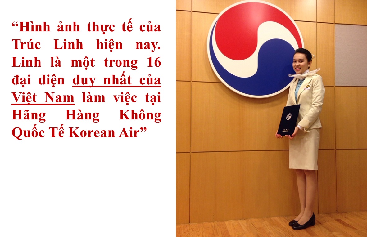 truc linh 5 - Trúc Linh - trở thành tiếp viên hàng không của Korean Air chỉ sau 6 tháng học Super & Fluency