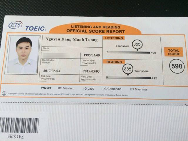 Nguyen Dang Manh Tuong - Từ mất gốc tiếng Anh, TOEIC đạt điểm ngoài mong đợi
