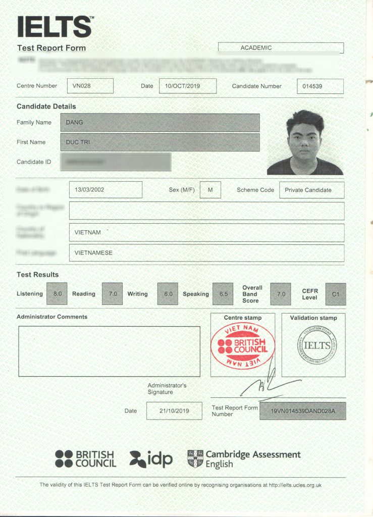 Đức Trí Đạt 7.0 Ielts Chỉ Sau 2 Tháng Học Tại Anh Ngữ Huy Trịnh DANG DUC TRI 7.0 MỜ 739x1024 - Đức Trí Đạt 7.0 Ielts Chỉ Sau 2 Tháng Học Tại Anh Ngữ Huy Trịnh