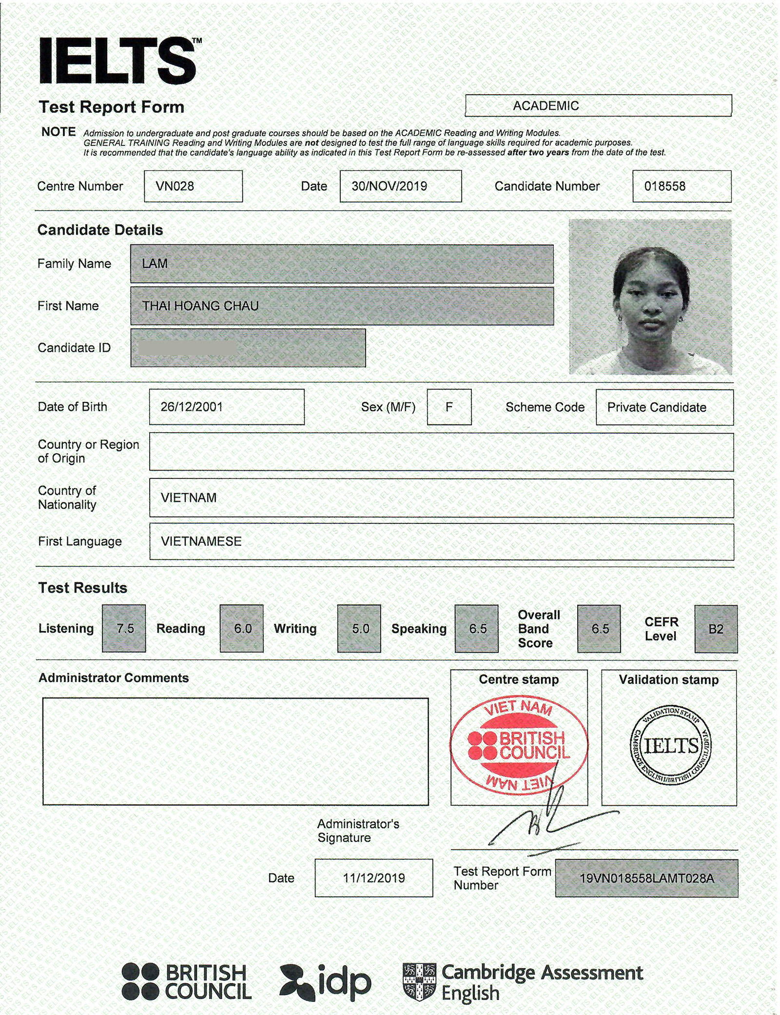 Chỉ Với 13 Buổi Học IELTS PRO Hoàng Châu Đã Đạt 6.5 IELTS LÂM THÁI HOÀNG CHÂU - Chỉ Với 13 Buổi Học IELTS PRO Hoàng Châu Đã Đạt 6.5 IELTS