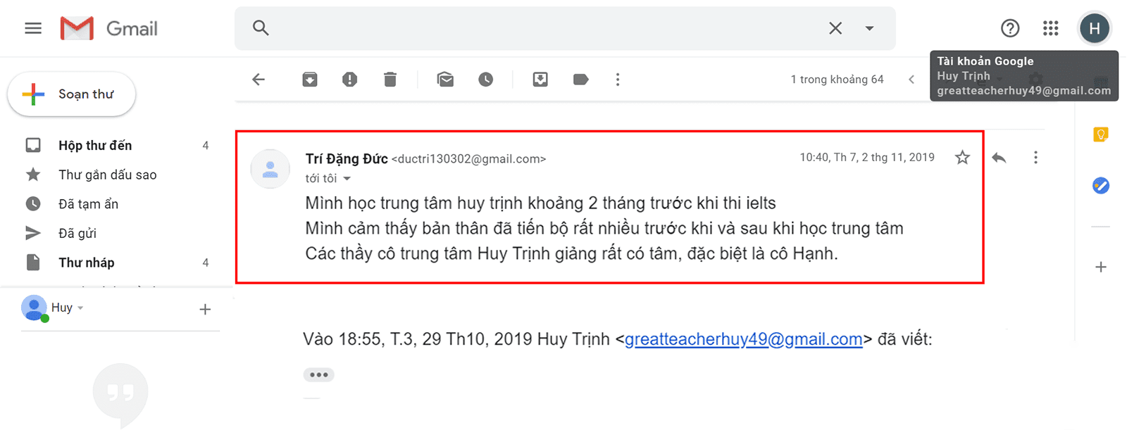 Đức Trí Đạt 7.0 Ielts Chỉ Sau 2 Tháng Học Tại Anh Ngữ Huy Trịnh Nhận xét Đức Trí 7.0 IELTS - Đức Trí Đạt 7.0 Ielts Chỉ Sau 2 Tháng Học Tại Anh Ngữ Huy Trịnh